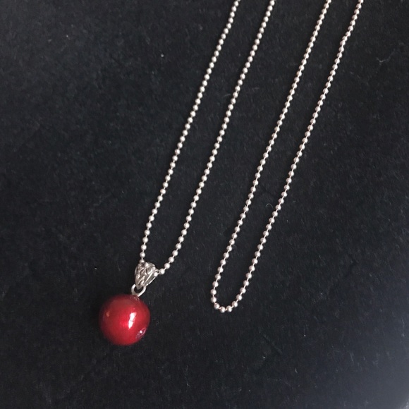 Jewelry - Solid sterling cranberry w .925 chains in 2 sizes!